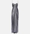 Maria Lucia Hohan Victoria Draped Silk Gown In Blue