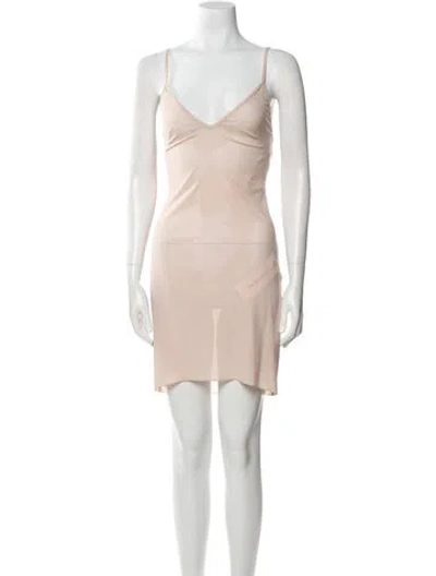 Pre-owned Maria Lucia Hohan V-neck Mini Dress In Pink