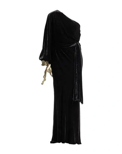 Maria Lucia Hohan Woman Maxi Dress Black Size 12 Viscose, Silk, Nylon, Elastane