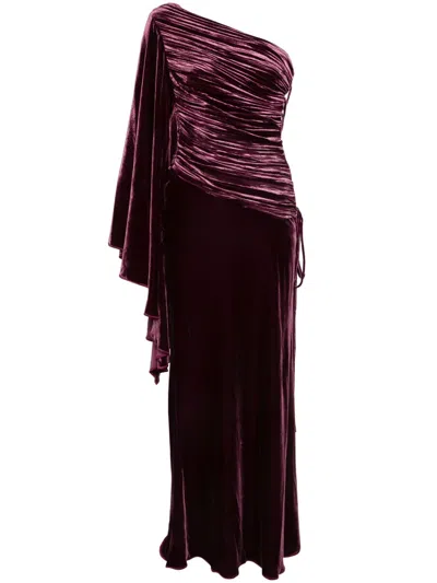 Maria Lucia Hohan Yolanda Velvet Maxi Dress In Purple