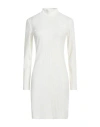 Maria Masoud Monaco Woman Mini Dress White Size M Viscose, Polyester