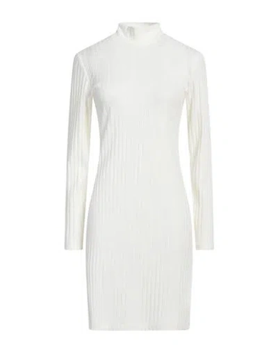 Maria Masoud Monaco Woman Mini Dress White Size M Viscose, Polyester