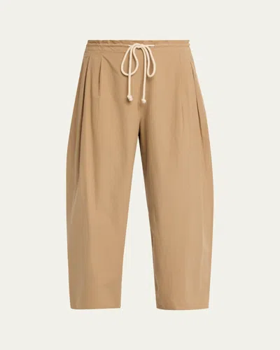 Maria Mcmanus Balloon Drawstring Cropped Pants In Brown
