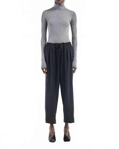 Maria Mcmanus Barrel Leg Drawstring Trouser In Black