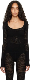 Maria Mcmanus Black Ballet Lace Top In Black