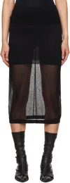 Maria Mcmanus Black Sheer Tube Midi Skirt In Black