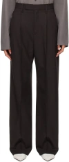 Maria Mcmanus Brown Wide Leg High Rise Trouser Trouser In Chocolate