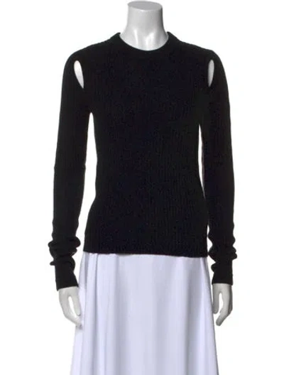 Pre-owned Maria Mcmanus Cashmere Crew Neck Sweater In Black
