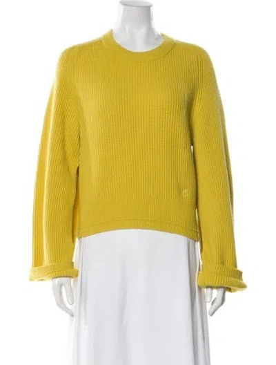 Pre-owned Maria Mcmanus Cashmere Crew Neck Sweater In Yellow