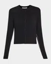Maria Mcmanus Cashmere Crewneck Petite Cardigan In Black