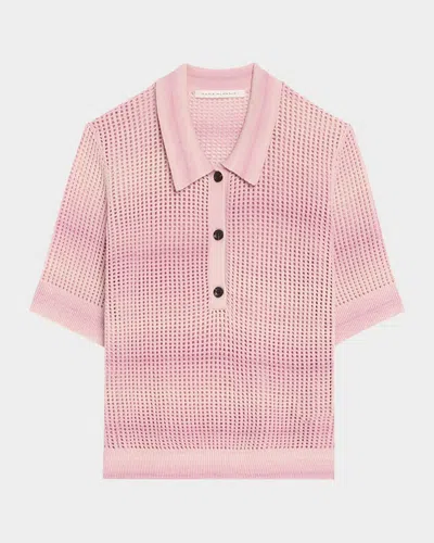 Maria Mcmanus Cashmere Mesh Shrunken Polo Shirt