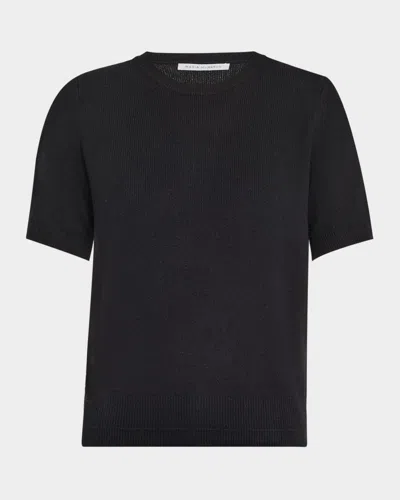 Maria Mcmanus Cashmere Petite Tee Sweater In Black