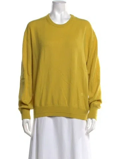 Pre-owned Maria Mcmanus Cashmere Scoop Neck Sweater In Yellow