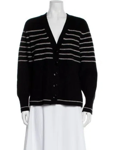 Pre-owned Maria Mcmanus Cashmere Striped Sweater In Black
