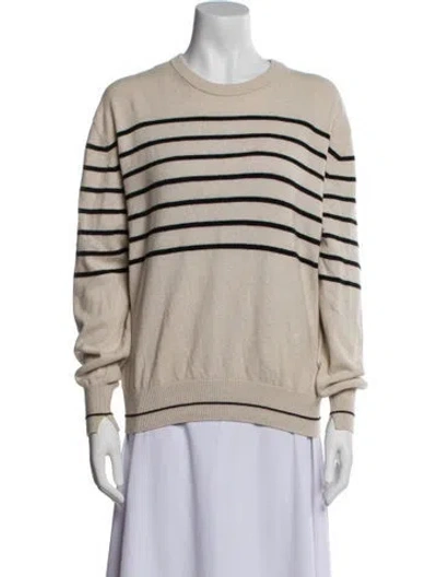 Pre-owned Maria Mcmanus Cashmere Striped Sweater In Neutral