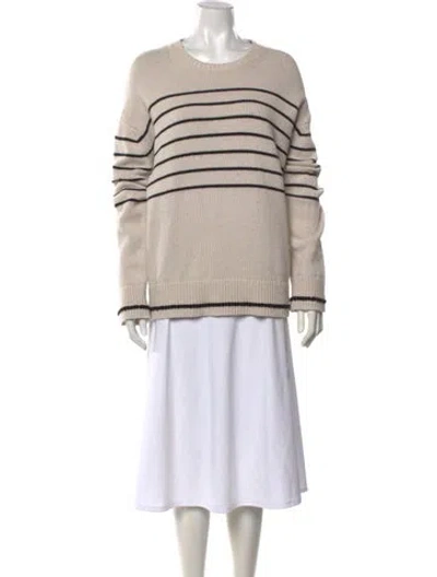 Pre-owned Maria Mcmanus Cashmere Striped Sweater In Neutrals
