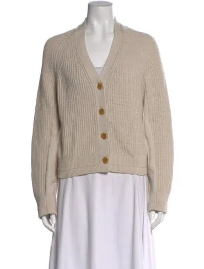 Pre-owned Maria Mcmanus Cashmere V-neck Sweater In Neutral