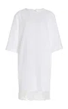 Maria Mcmanus Cocoon Macrame T-shirt Dress In White