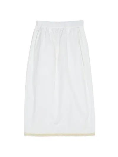 Maria Mcmanus Cotton Midi Skirt In White