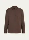 Maria Mcmanus Covered Placket Shirt In Chocolate