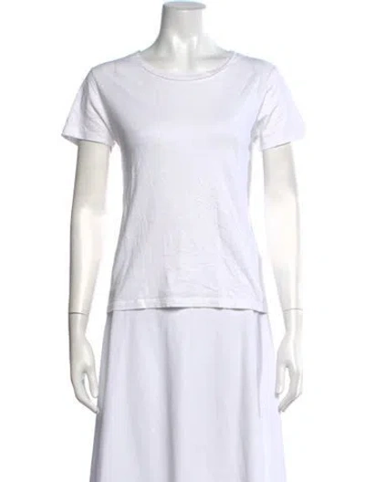 Pre-owned Maria Mcmanus Crew Neck Short Sleeve T-shirt In White