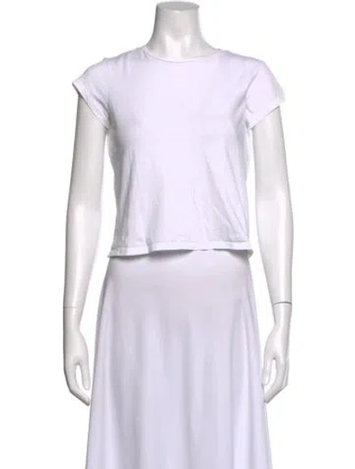 Pre-owned Maria Mcmanus Crew Neck Short Sleeve T-shirt In White