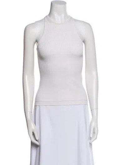 Pre-owned Maria Mcmanus Crew Neck Sleeveless Top In White