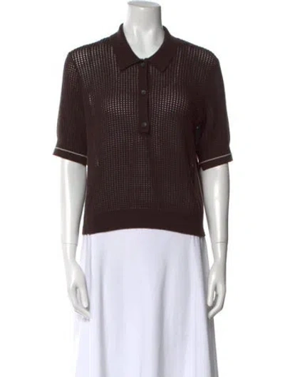 Pre-owned Maria Mcmanus Crew Neck Sweater In Brown