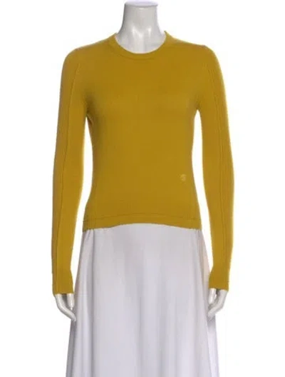 Pre-owned Maria Mcmanus Crew Neck Sweater In Yellow