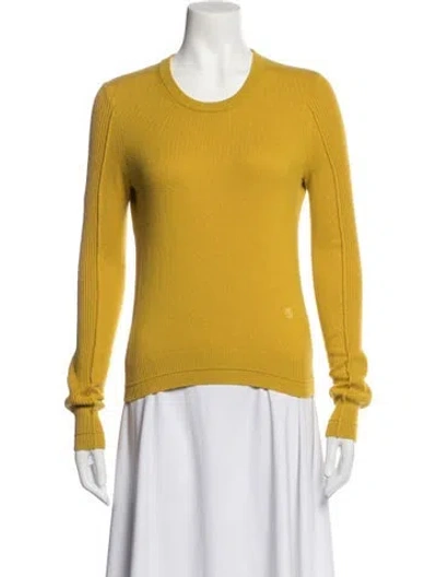 Pre-owned Maria Mcmanus Crew Neck Sweater In Yellow