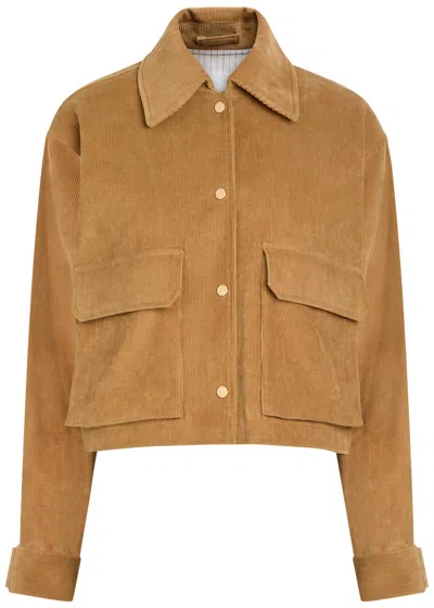 Maria Mcmanus Cropped Corduroy Jacket In Caramel