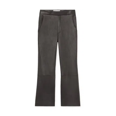 Maria Mcmanus Cropped Leather Pants In Black