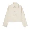 Maria Mcmanus Cropped Swing Jacket In Ivory