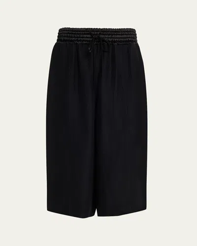 Maria Mcmanus Drawstring Wide-leg Basketball Culotte Pants In Black