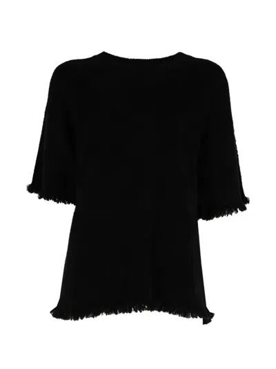 Maria Mcmanus Frayed T-shirt In Black