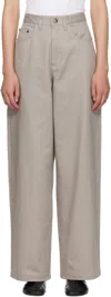 Maria Mcmanus Gray 5 Pocket Wide Leg Trousers In Gray