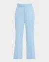 Maria Mcmanus High-rise Kickflare-leg Crop Trousers In Sky Blue