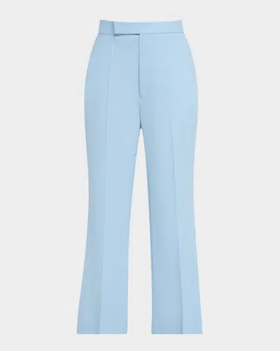 Maria Mcmanus High-rise Kickflare-leg Crop Trousers In Sky Blue