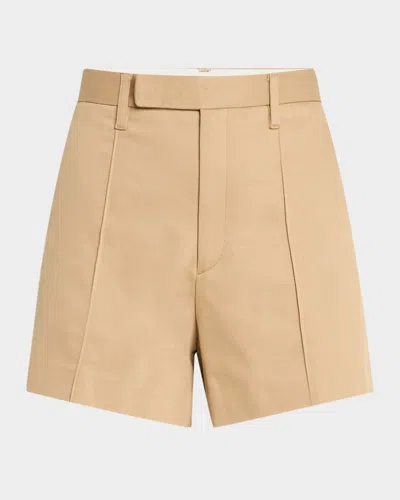 Maria Mcmanus High-rise Pintuck Shorts In Khaki