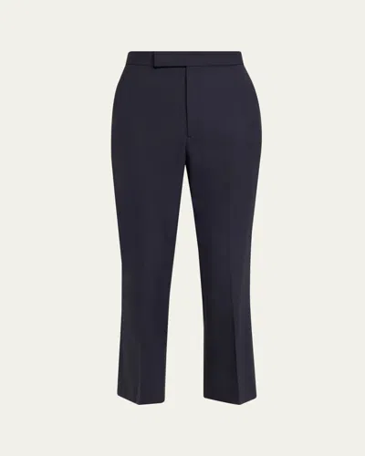 Maria Mcmanus High-rise Straight-leg Crop Trousers In Black