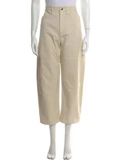 Pre-owned Maria Mcmanus High-rise Wide Leg Jeans In Neutral