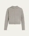 Maria Mcmanus Hooded Felt Merino Wool Jacket In Medium Heather Grey