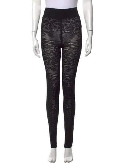 Pre-owned Maria Mcmanus Lace Pattern Skinny Leg Pants In Black
