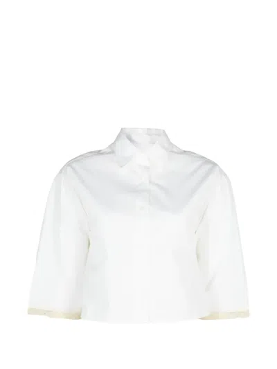 Maria Mcmanus Lace-trim Shirt In White