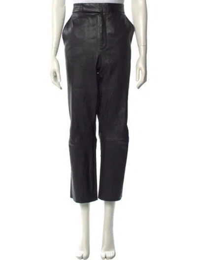 Pre-owned Maria Mcmanus Lambskin Wide Leg Pants W/ Tags In Black