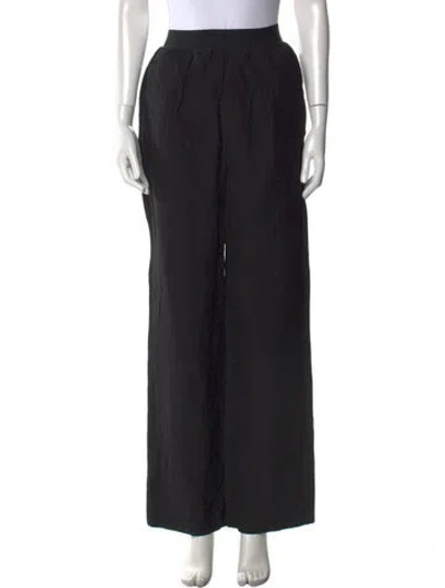 Pre-owned Maria Mcmanus Linen Wide Leg Pants In Black