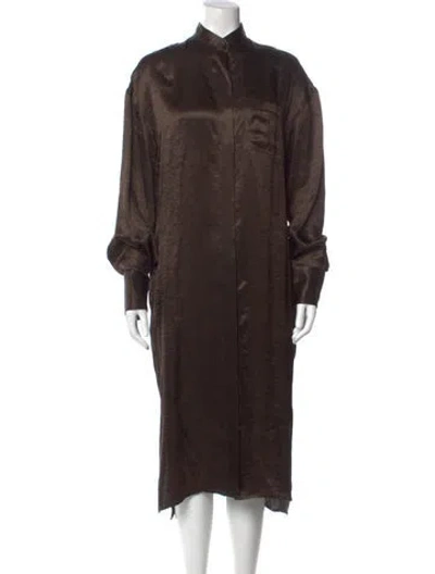 Pre-owned Maria Mcmanus Long Dress In Brown