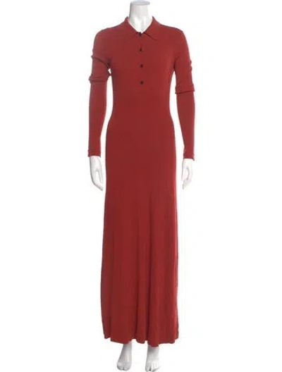 Pre-owned Maria Mcmanus Long Dress In Orange