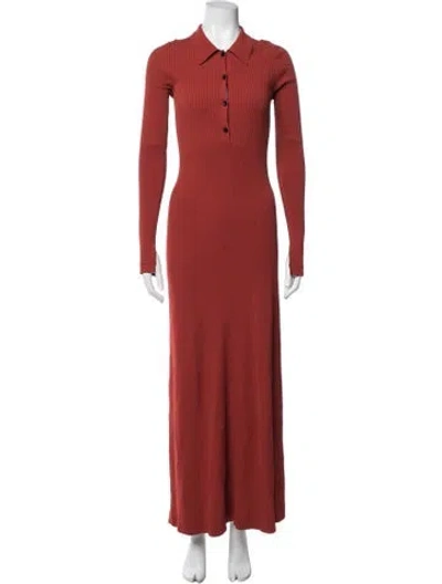 Pre-owned Maria Mcmanus Long Dress In Red