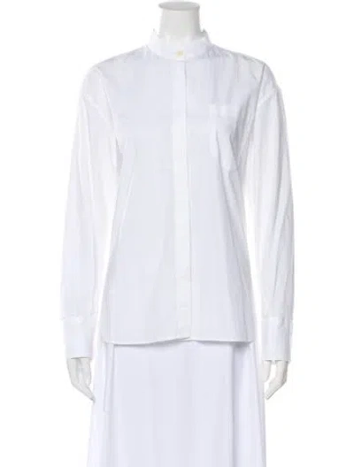 Pre-owned Maria Mcmanus Long Sleeve Button-up Top In Gray